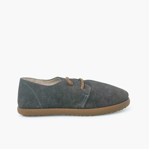 Scarpe blucher stringate con suola in caramello Grigio scuro