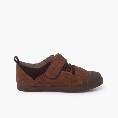 Scarpe sportive con chiusura aderente e allacciatura elastica Cammello