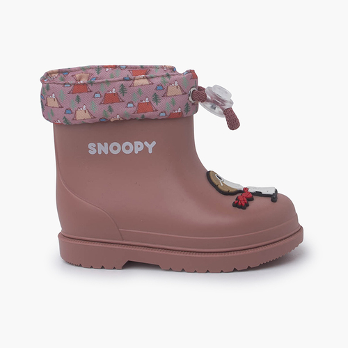Snoopy Stivali Pioggia Colletto regolabile Rosa