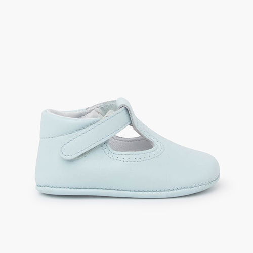 Scarpe occhio di bue chiusura a strappo Cielo Blu