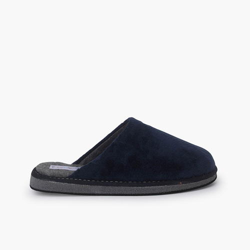 Pantofole in tessuto morbido Blu