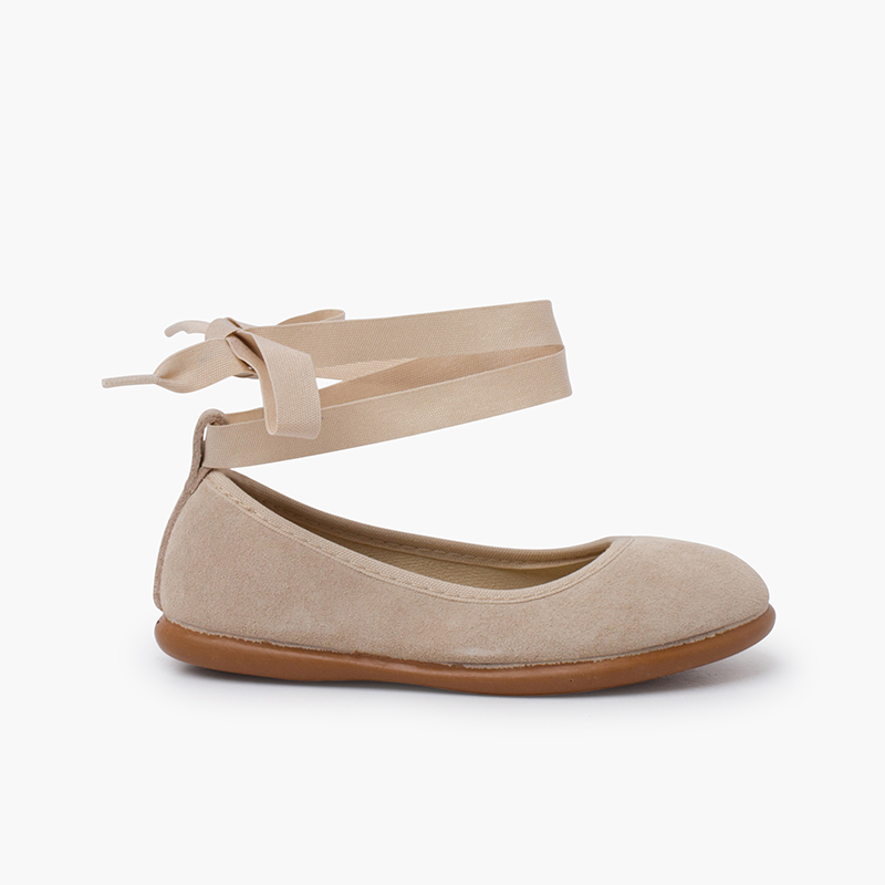 Ballerine elastici fiocco e cinturino Sand