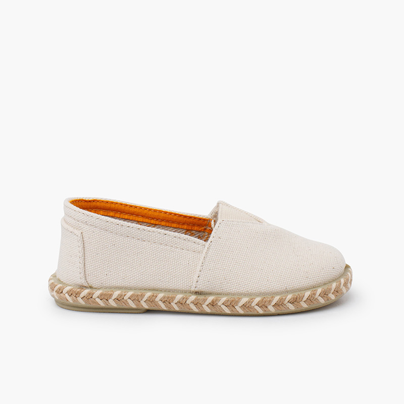 Espadrillas elastico centrale iuta bicolor  Ecru