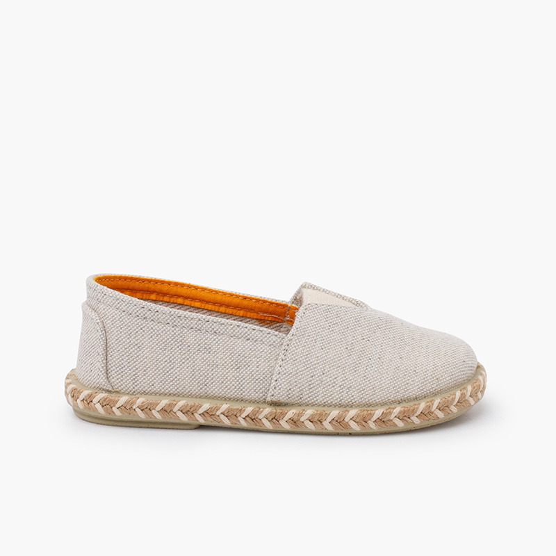 Espadrillas elastico centrale iuta bicolor  Pietra