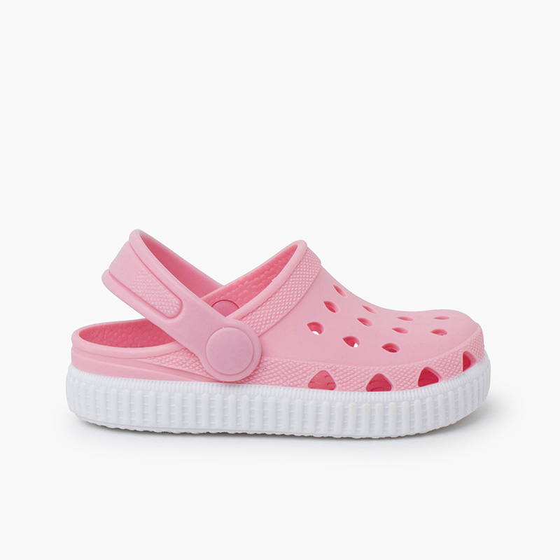Zoccoli in gomma tipo sneakers Rosa