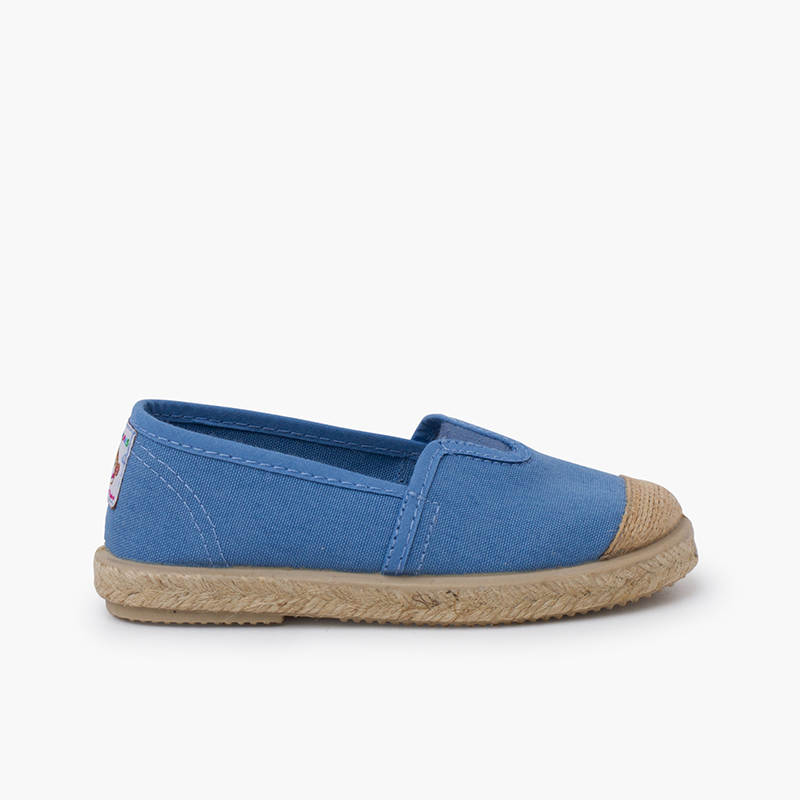 Espadrillas elastico centrale punta iuta  Blu reale
