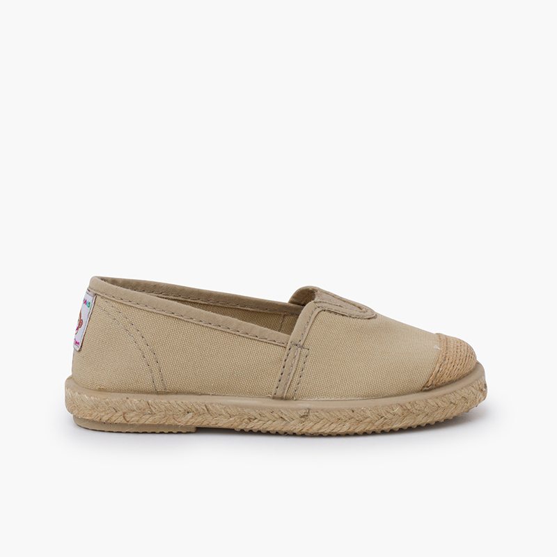 Espadrillas elastico centrale punta iuta  Beige