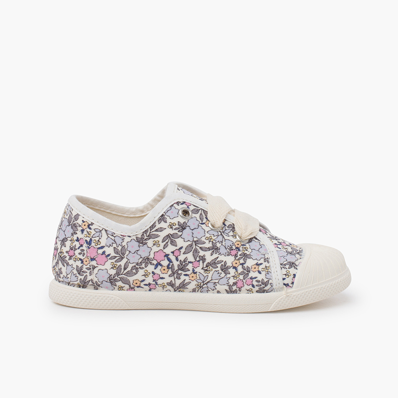 Sneakers a fiore con punta in gomma Fiori