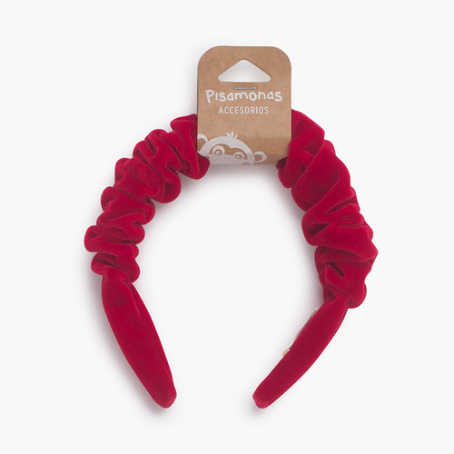 Cerchietto in velluto Scrunchie Rosso