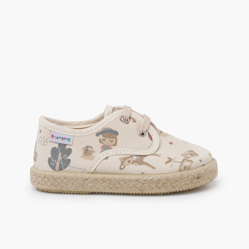 Scarpe sportive suola espadrillas stampa animalier Bambis