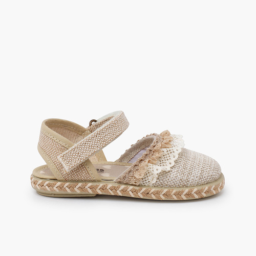 Espadrillas in Lino Merletti  Naturale