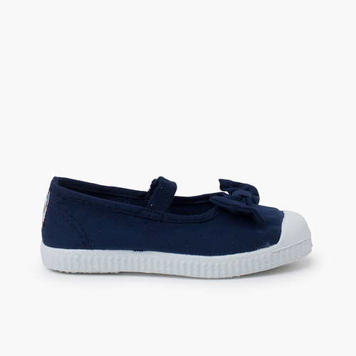 Ballerine elasticizzate e lacci suola tipo sneakers Blu