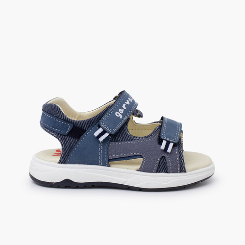 Sandali trekking bambini chiusura a strappo Azzurro