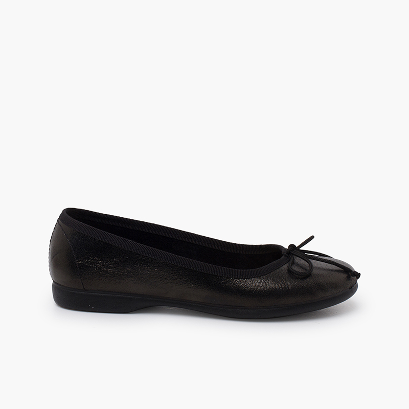 Ballerine lucide con fiocco  Nero