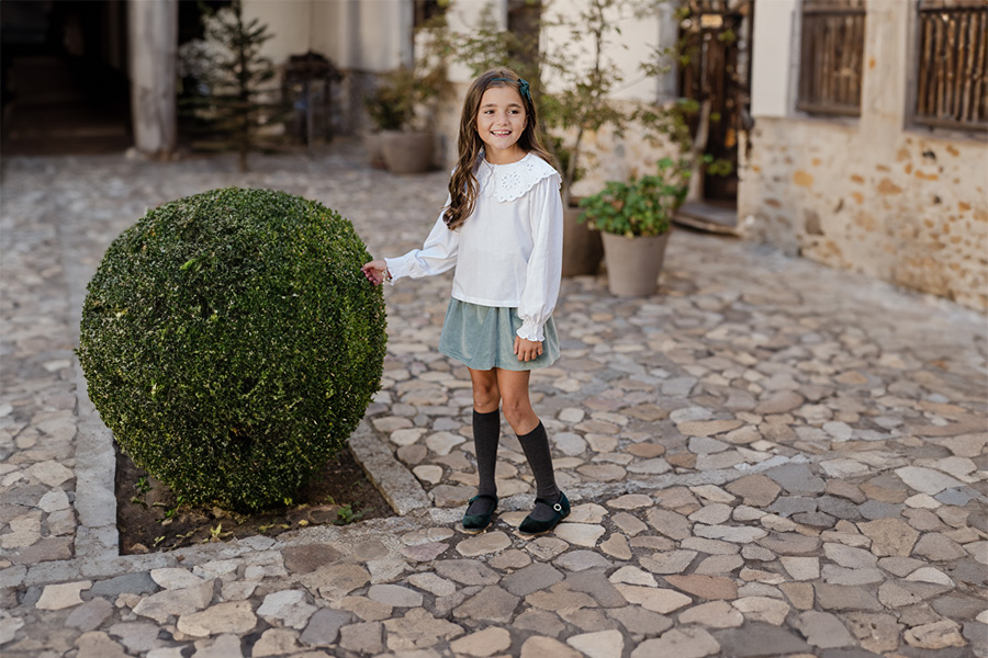 Ballerine con cinturino velluto fibbia gioiello