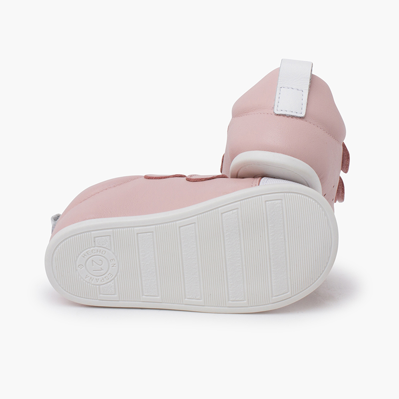 Pisamonas Sneakers Morbide In Pelle Per Bambini – Doppio Strappo, Suola Sottile, Flessibili – Premium Spagnolo