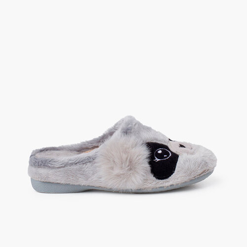 Pantofole tipo zoccolo panda Grigio