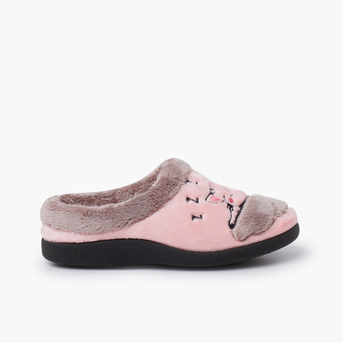 Zoccoli bicolore casa gattino Rosa