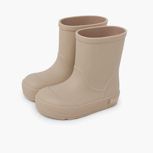 Stivali pioggia morbidi bambini suola sottile Beige