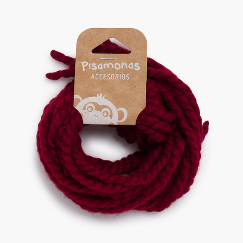 Lacci sottili in lana per capelli Bordeaux