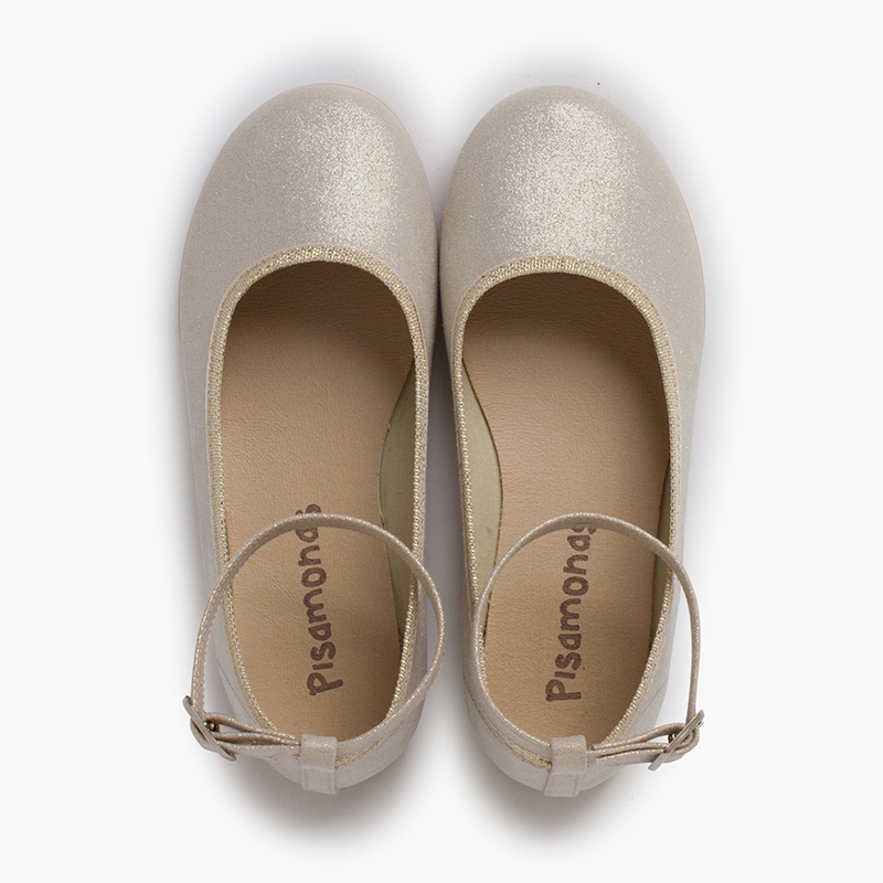 Ballerine Gilda con finitura perlata  Champagne