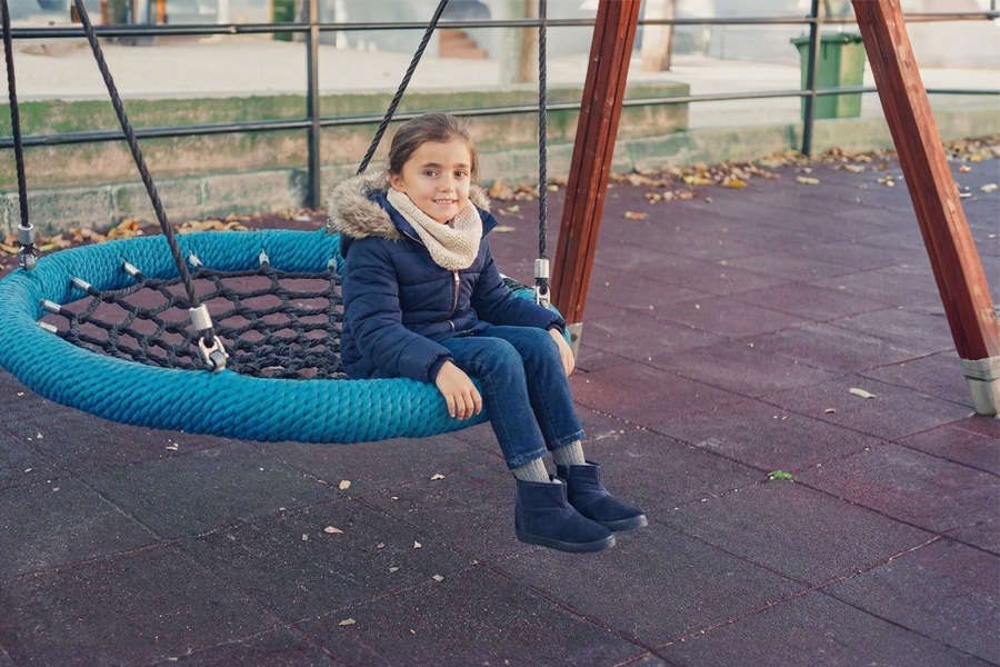 Stivali bambini gambale velluto a coste