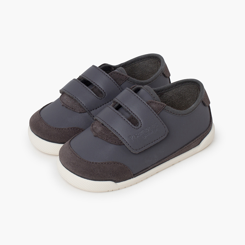 Sneakers barefoot combinate suola bianca Grigio