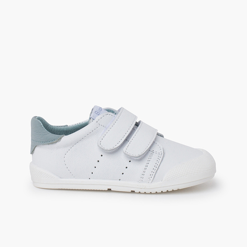Sneakers Blanditos by Crios doppia chiusura a strappo Bianco e Azzurro