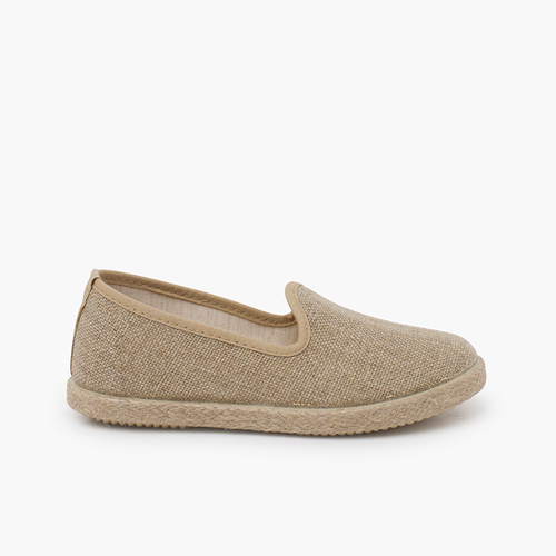 Espadrillas eleganti lino bambini Naturale