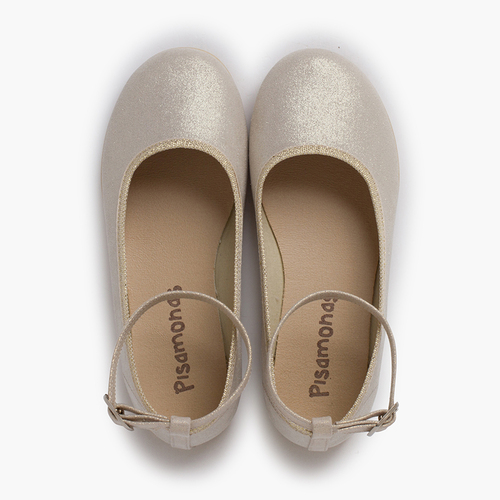 Ballerine Gilda con finitura perlata  Champagne
