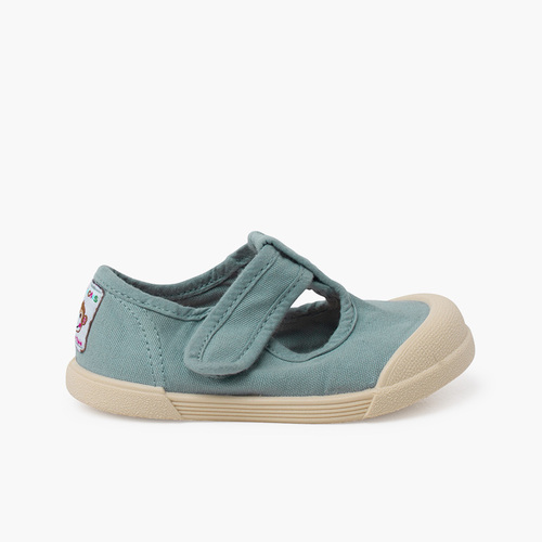 Scarpe occhio di bue barefoot morbide in tela Oceano