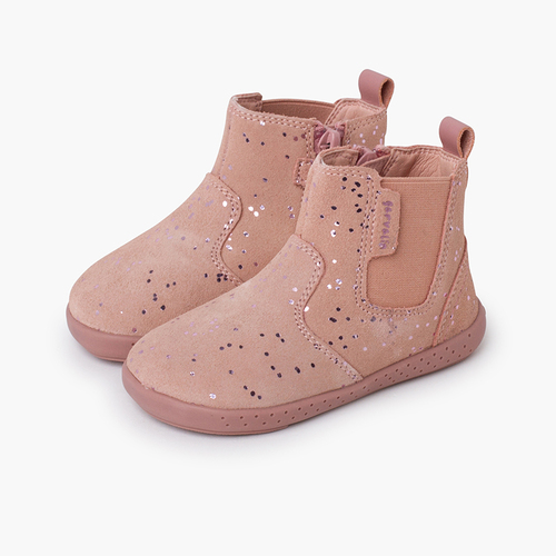 Stivaletto minimalista glitter elastico laterale Rosa