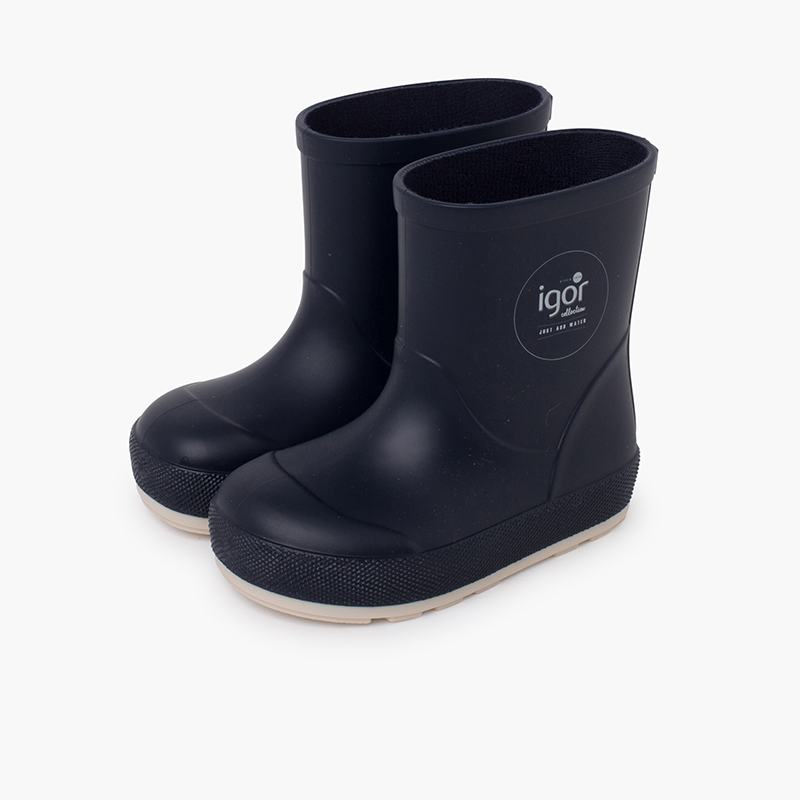 Stivali Di Gomma Per Bambini IGOR Piter - Blu Marino, Taglia 34 EU, Unisex, Con Fibbia, Realizzati In Spagna