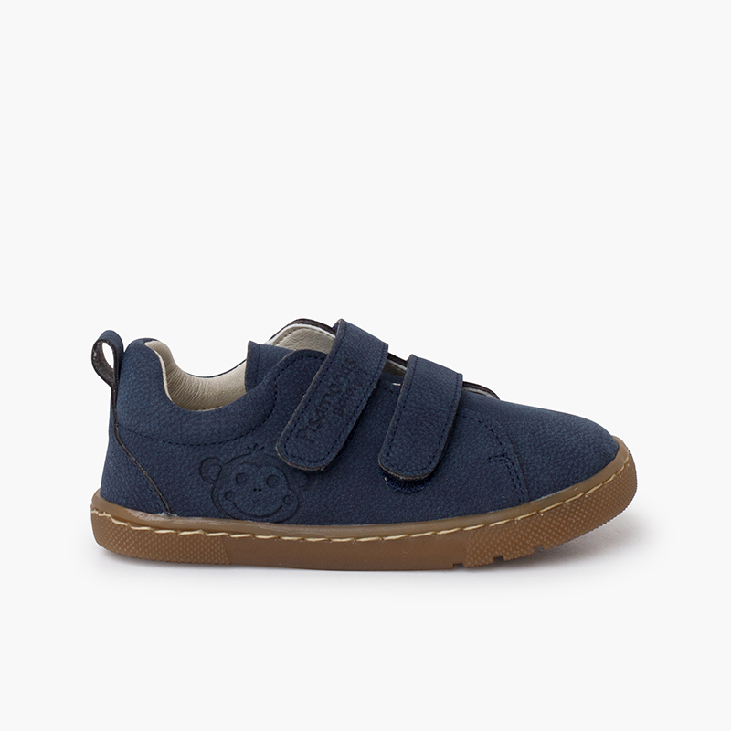 Sneakers barefoot tipo pelle testurizzata Blu