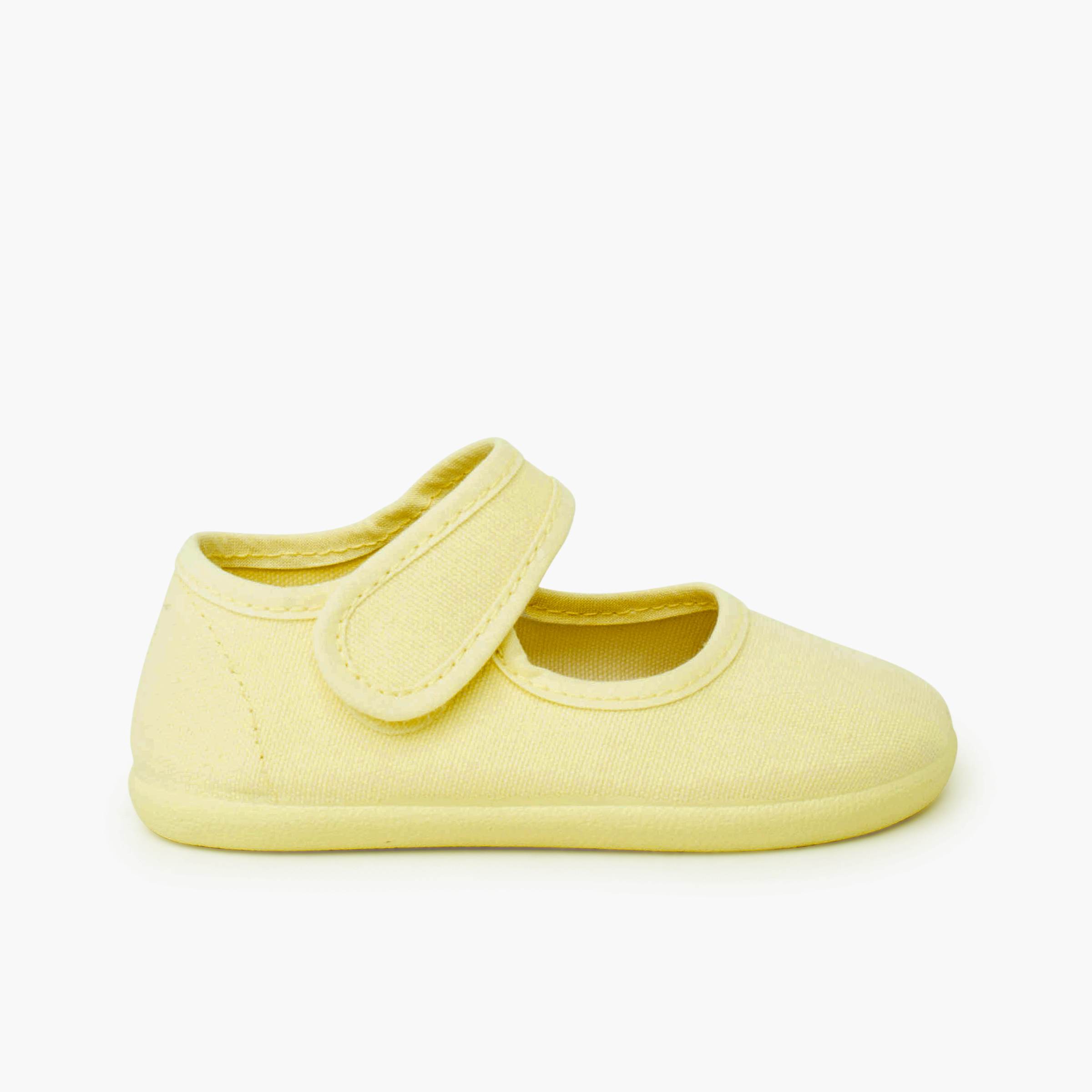 Ballerine con cinturino barefoot tela chiusura larga Giallo limone