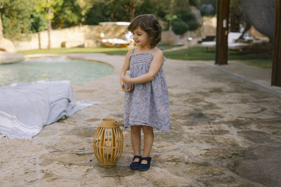 Ballerine con cinturino barefoot tela chiusura larga