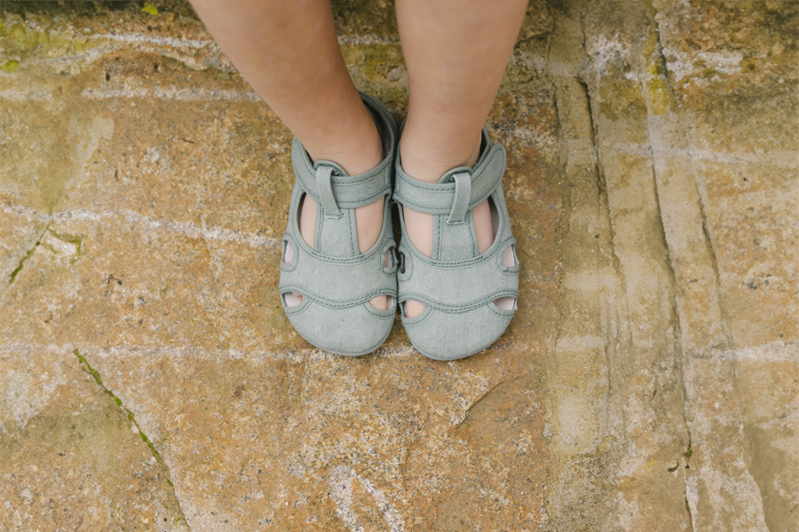 Sandali bambino barefoot tela lavata