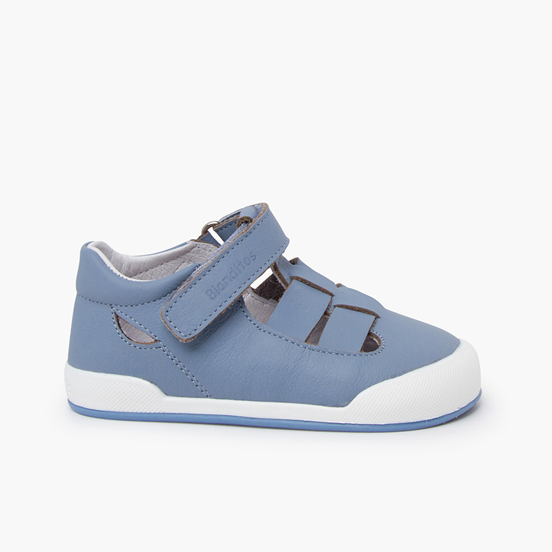 Scarpe occhio di bue sandali barefoot Blanditos Azzurro
