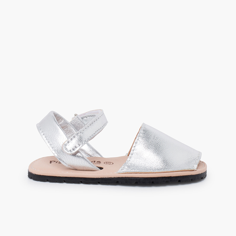 Sandali avarcas metallizzate morbide suola flessibile Argento