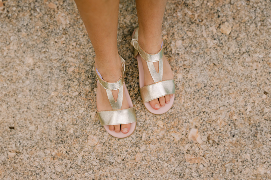 Sandali Barefoot Fasce Metallizzate