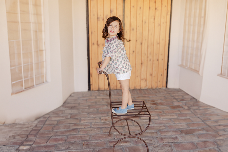 Ballerine con cinturino barefoot in tela lavata