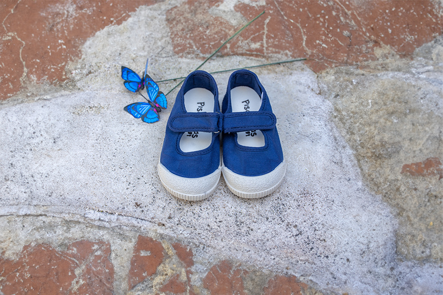 Ballerine con cinturino barefoot in tela lavata