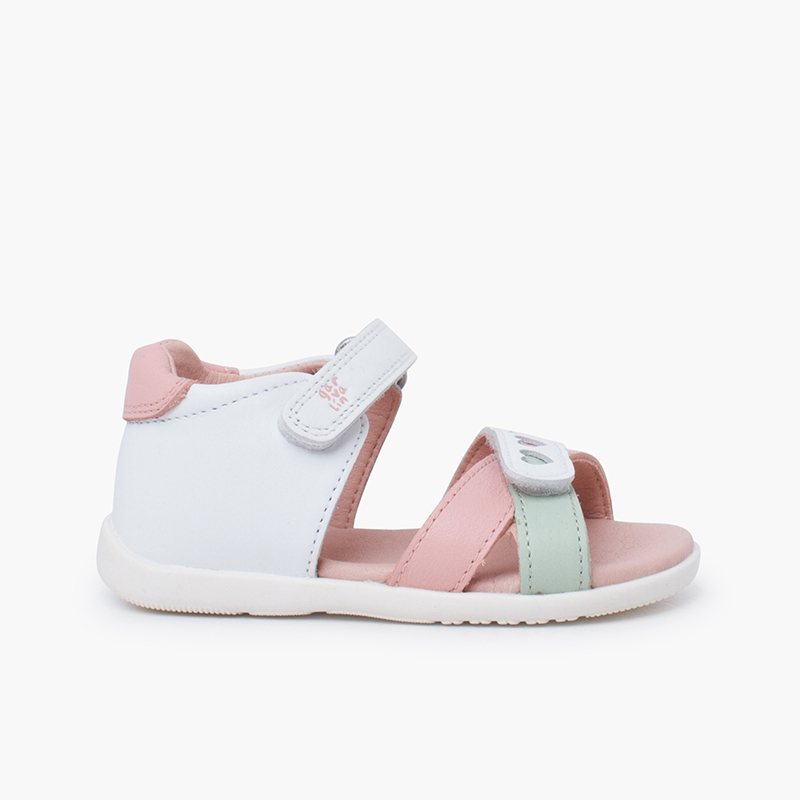 Sandali bambina Garvalín Primi Passi Cuori Rosa
