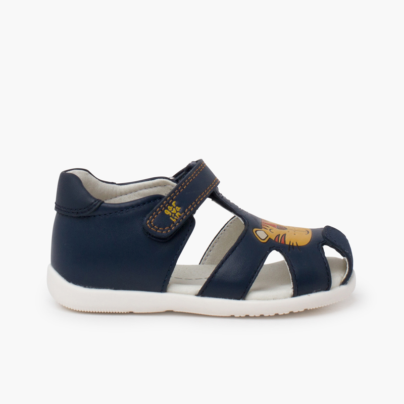 Sandali flessibili unisex Garvalin Leone Blu