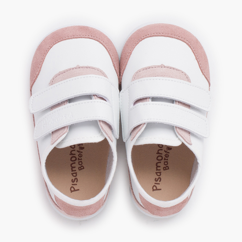 Sneakers barefoot combinate Bianco e Rosa