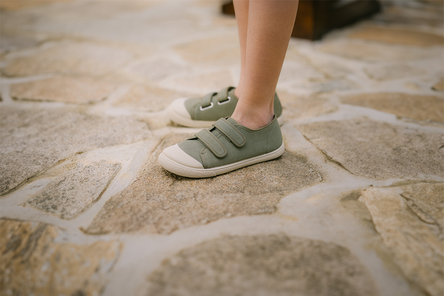 Sneakers tela barefoot punta gomma