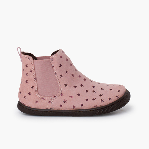 Stivaletti barefoot elastici e stelle Rosa