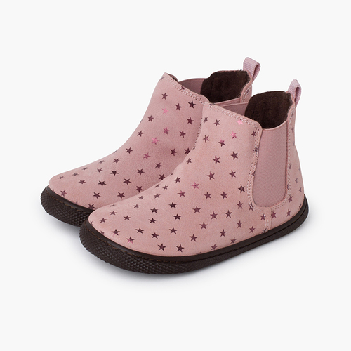 Stivaletti barefoot elastici e stelle Rosa