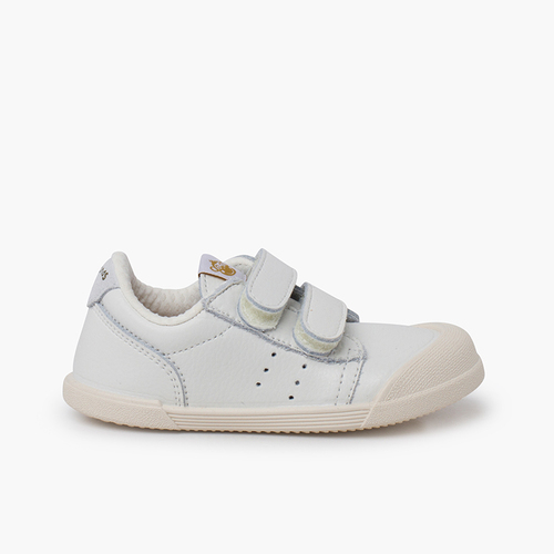 Scarpe sportive in pelle tennis barefoot Bianco