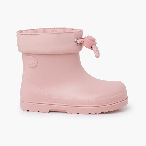 Stivali da pioggia barefoot cordino regolabile Rosa Pastello